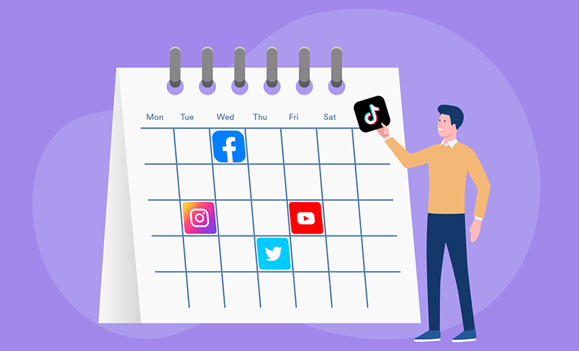 social media calendar image